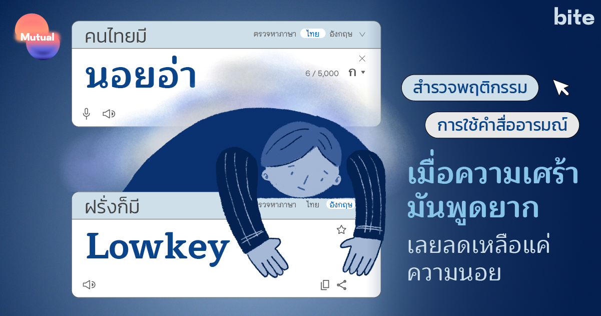 คนไทยมี ‘นอยอ่า’ ฝรั่งก็มี ‘Lowkey’ สำรวจพฤติกรรมการใช้คำสื่ออารมณ์ ...